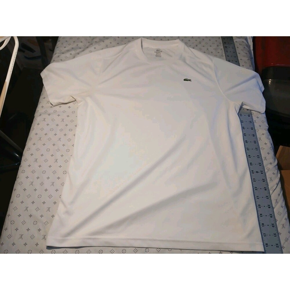 Men's Lacoste Cotton T-Shirt / White / Size 6